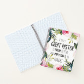 Dankbarkeit für Pastor Danke, Geschenk Notizblock (Innenseite)