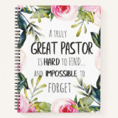 Dankbarkeit für Pastor Danke, Geschenk Notizblock (Vorderseite)