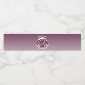 Dankbarkeit gegenüber Lila Wasserflaschenetikett (Einzelnes Label)