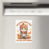 Dankbarkeit & Gemütliche Stimmung – Herbstkatze mi Magnet (In Situ (Geschirrspüler))