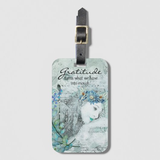 Dankbarkeit Gepäckanhänger (Vorderseite Vertikal)
