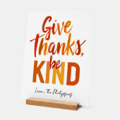 Dankbarkeit gesegnet geben Dank Fall farbenfrohe S Acrylschild (Winkel)