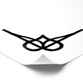 Dankbarkeit: Gesegnet sind die Sauberkeit im Herze Poster (Ecke)