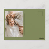 Dankbarkeit + Gesegnetes grünes Erntedank Foto Postkarte (Rückseite)