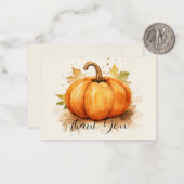Dankbarkeit Harvest Pumpkin Vielen Dank Mitteilungskarte (Vorderseite/Rückseite Beispiel)