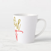 Dankbarkeit Herz Danksagung Zitat Red Gold Milchtasse (Rechts)