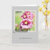 Dankbarkeit Hollyhocks Karte (Gelbe Blume)