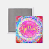 Dankbarkeit Hübsch rosa florale Inspiration Trends Magnet (Vorderseite/Rückseite)