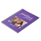 Dankbarkeit Ihr Foto Name Lila Scrapbook Style Notizblock (Linke Seite)