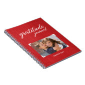 Dankbarkeit Ihr Foto Name Red Scrapbook Style Notizblock (Rechte Seite)