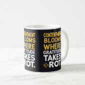 Dankbarkeit im Blut - Inspirierend Kaffeetasse (VorderseiteRechts)