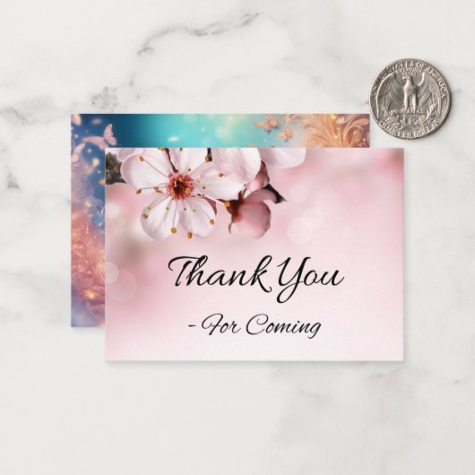 "Dankbarkeit im Blut" Mitteilungskarte (Vorderseite/Rückseite Beispiel)