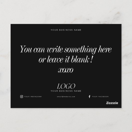 Dankbarkeit in der Wirtschaft: Ein herzliches Dank Postkarte (Rückseite)