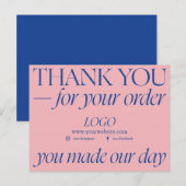 Dankbarkeit in der Wirtschaft: Ein herzliches Dank Postkarte (Vorne/Hinten)