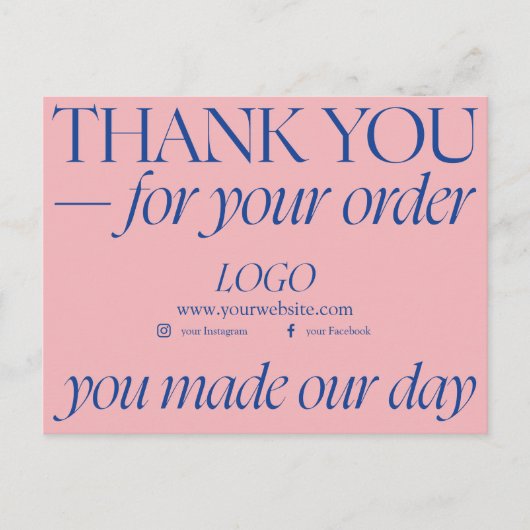 Dankbarkeit in der Wirtschaft: Ein herzliches Dank Postkarte (Vorderseite)