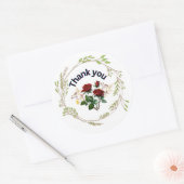 "Dankbarkeit in jedem Sticker!" Runder Aufkleber (Umschlag)