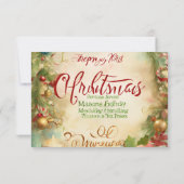 Dankbarkeit in Tinte: Ein herzliches Dankeschön" Dankeskarte (Rückseite)