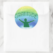Dankbarkeit Inspiration Runder Aufkleber (Tasche)