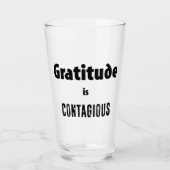 Dankbarkeit ist ansteckend glas (Vorderseite)
