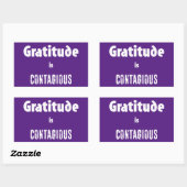 Dankbarkeit ist ansteckend rechteckiger aufkleber (Blatt)