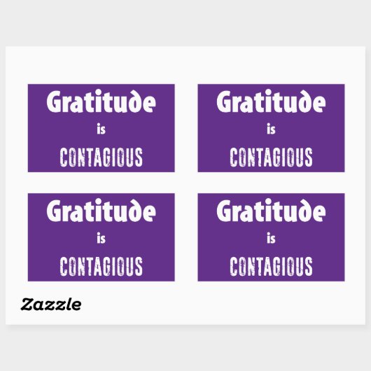 Dankbarkeit ist ansteckend rechteckiger aufkleber (Blatt)