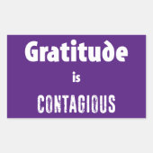 Dankbarkeit ist ansteckend rechteckiger aufkleber (Vorderseite)