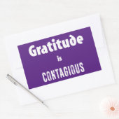 Dankbarkeit ist ansteckend rechteckiger aufkleber (Umschlag)