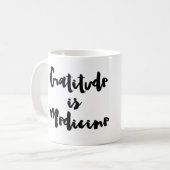Dankbarkeit ist Medizin Kaffeetasse (Vorderseite Links)