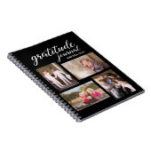 Dankbarkeit Journal 4 FotoCollage auf schwarz Notizblock (Rechte Seite)