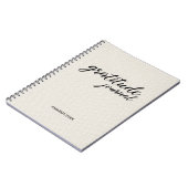 Dankbarkeit Journal Beige Imitats Leinwand Individ Notizblock (Linke Seite)