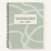 Dankbarkeit Journal individuelle Name Green Sage W Notizblock (Vorderseite)