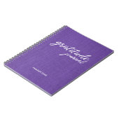 Dankbarkeit Journal Lila Linen Foto Individuelle N Notizblock (Linke Seite)