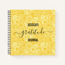 Dankbarkeit Journal Name Floral Daisy Muster