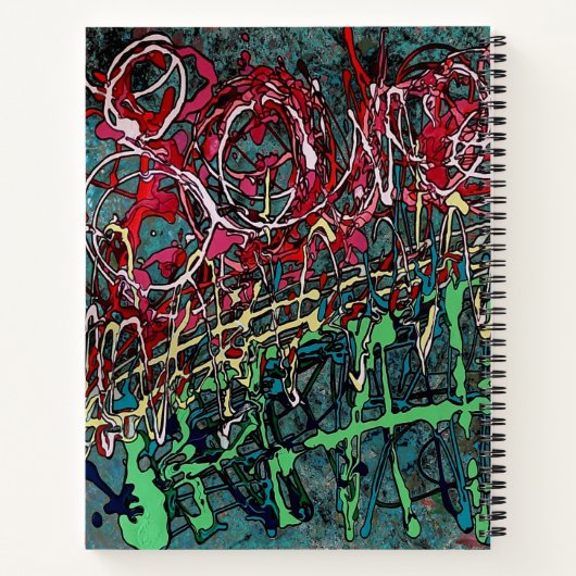 Dankbarkeit Journal Personalisiert Graffiti Art Notizblock (Rückseite)