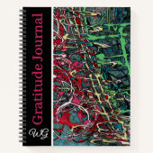 Dankbarkeit Journal Personalisiert Graffiti Art Notizblock (Vorderseite)