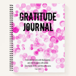 Dankbarkeit Journal Pink Bubbles Psalm Bible Verse Notizblock