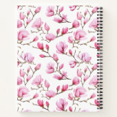 Dankbarkeit Journal Pink magnolia Muster Notizblock (Rückseite)