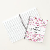 Dankbarkeit Journal Pink magnolia Muster Notizblock (Innenseite)