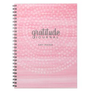 Dankbarkeit Journal Pretty Pink Boho Dots Notizblock