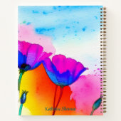 Dankbarkeit Journal Watercolor Floral Poppies Notizblock (Rückseite)