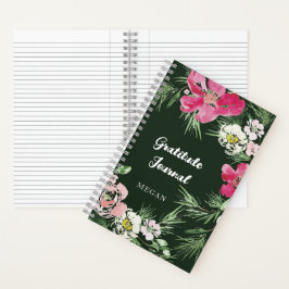 Dankbarkeit Journal Watercolor Rot und Rosa Notizblock