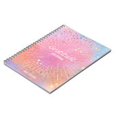 Dankbarkeit Journal Watercolor Stars farbenfroh Notizblock (Linke Seite)