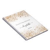 Dankbarkeit Journal white gold Glitzer Staubname Notizblock (Rechte Seite)