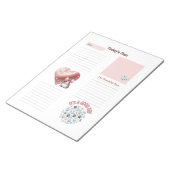 Dankbarkeit Kids Pink Bunny Paw Drucke Notepad Notizblock (angewinkelt)