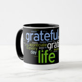 Dankbarkeit - Leben 8D Tasse (Vorderseite Links)