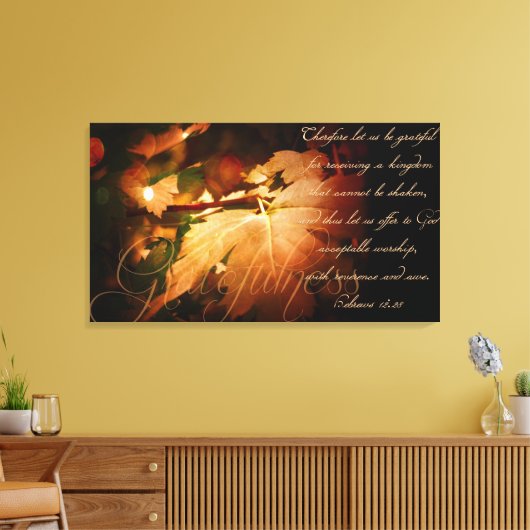 Dankbarkeit Leinwanddruck (Insitu (Wohnzimmer))