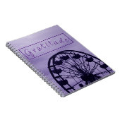 "Dankbarkeit" Lila Riesenrad-Skyline Notizblock (Rechte Seite)
