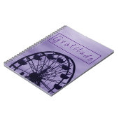 "Dankbarkeit" Lila Riesenrad-Skyline Notizblock (Linke Seite)