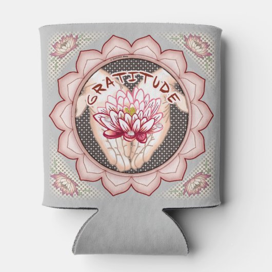 Dankbarkeit Lotus Can Cooler Dosenkühler (Rückseite)