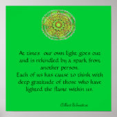 Dankbarkeit Mandala Poster (Vorne)